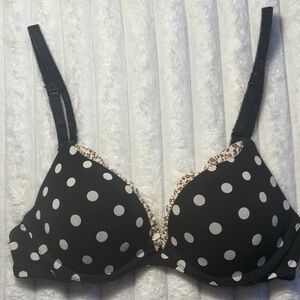 Victoria's Secret Black and White Polka Dot Bra